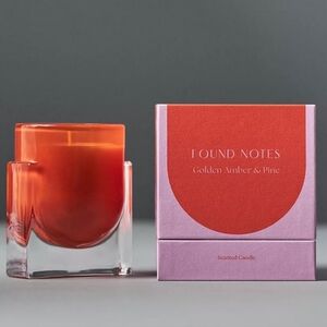 Found Notes Woody Golden Amber & Pine Boxed Candle, Retail $34.00US, Size 10.3oz